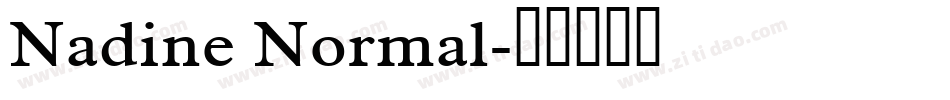 Nadine Normal字体转换